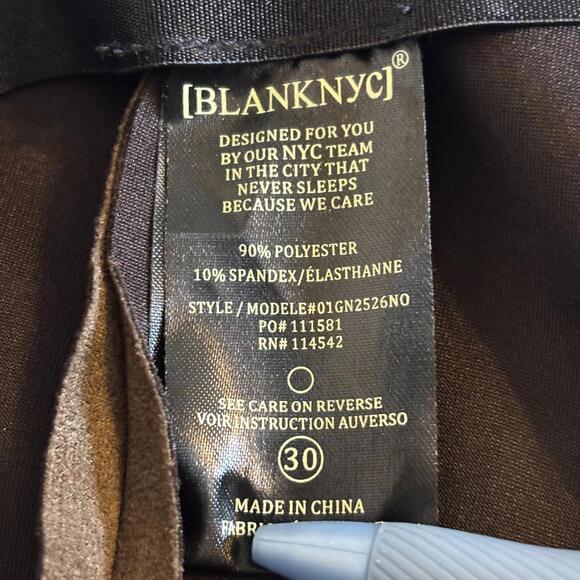 BLANKNYC Women's Velveted Pants - Brown, High-Rise - 29" Inseam Size 10 - 30" - Picture 5 of 5